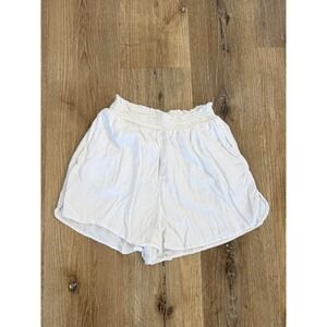 Aerie Womens White Smocked High Waisted Relaxed Shorts Size XS